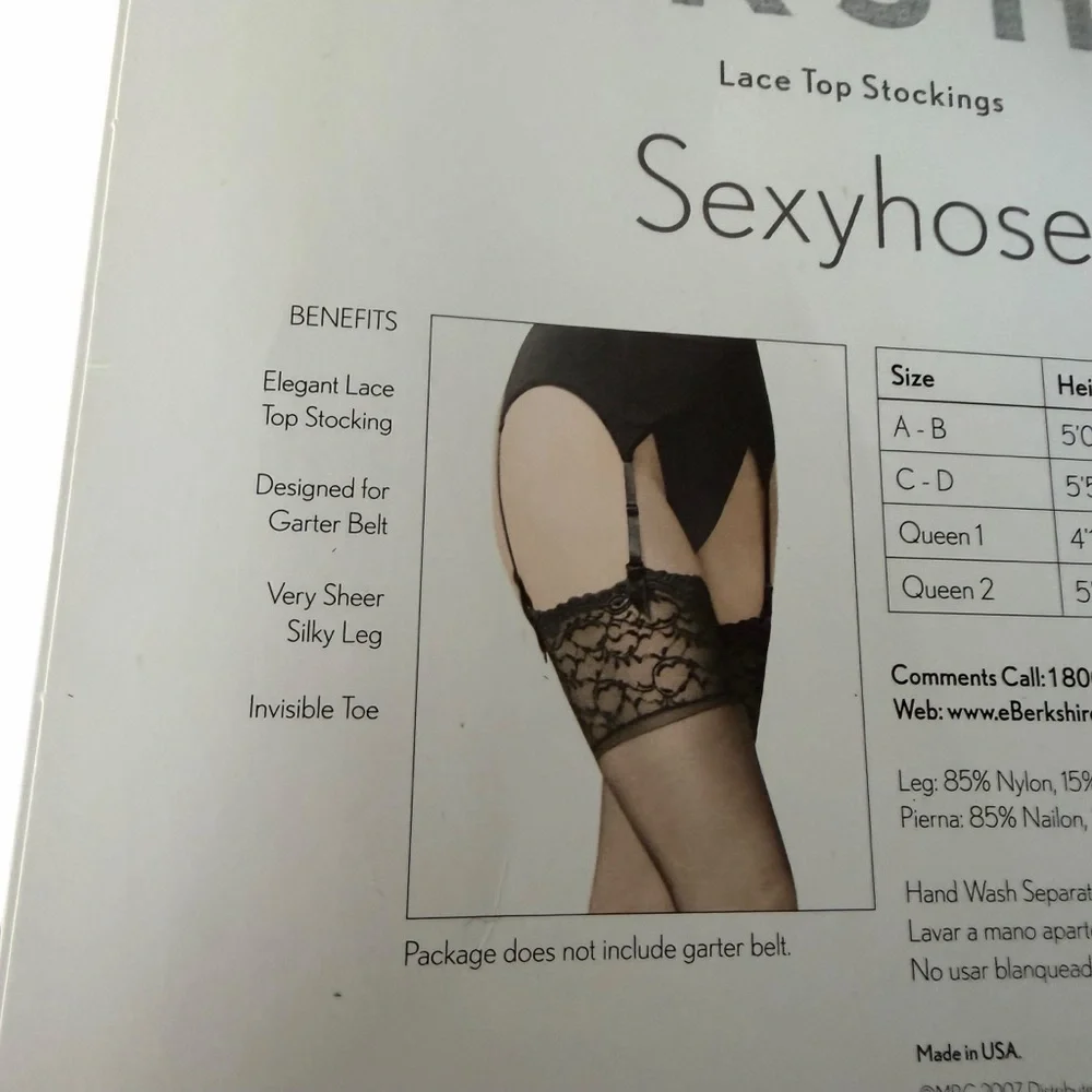 Berkshire Lace Top Stockings Sexy Hose Thigh High 2 Packages Nude and Ivory NWT